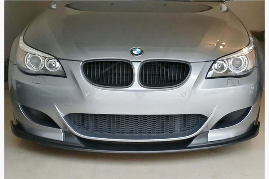 BMW 5 серия E60/E61 2003-2010 гг. Передний Лип DPT (с плавниками, для M5 Hamann, Черный Глянец) Image