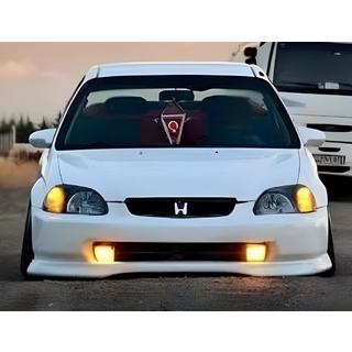 Передний лип DPT V-1 (Черный Глянец) Honda Civic 1995-2001 гг.