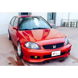 Передний лип DPT V-2 (Черный Глянец) Honda Civic 1995-2001 гг. фото 2
