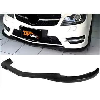 Передняя Губа Бампера DPT V2 (2011-2015, Черный Глянец) Mercedes C-class W204 2007-2015 гг. фото 1