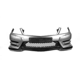 Передняя Губа Бампера DPT V2 (2011-2015, Черный Глянец) Mercedes C-class W204 2007-2015 гг. фото 3