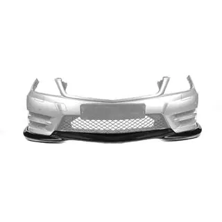 Передняя Губа Бампера DPT V2 (2011-2015, Черный Глянец) Mercedes C-class W204 2007-2015 гг. фото 2