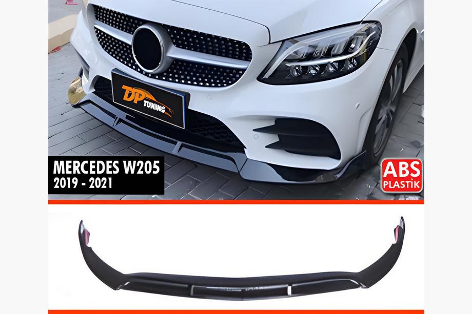 Mercedes C-class W205 2014-2021 гг. Передний сплиттер DPT (2019-2021, только для AMG-Line, Черный Глянец) Фото 2