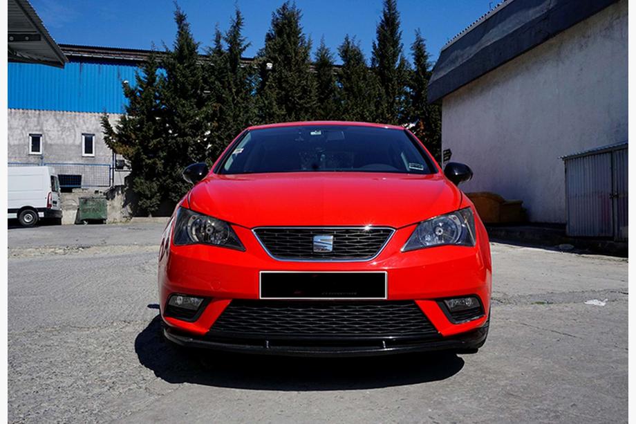 Seat Ibiza 2010-2017 гг. Передний лип DPT V-1 (Черный Глянец) Image