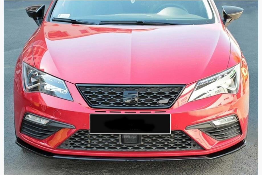 Seat Leon 2013-2020 гг. Передний сплиттер DPT (Cupra, 2017-2020, черный глянец) Фото 2