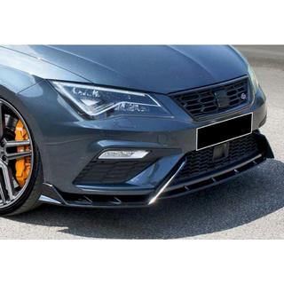 Передний лип-спойлер DPT V-3 (2017-2020, Черный Глянец) Seat Leon 2013-2020 гг. фото 4