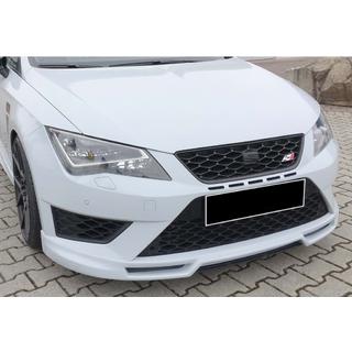 Передний лип DPT V-5 (2017-2020, Черный Глянец) Seat Leon 2013-2020 гг. фото 1