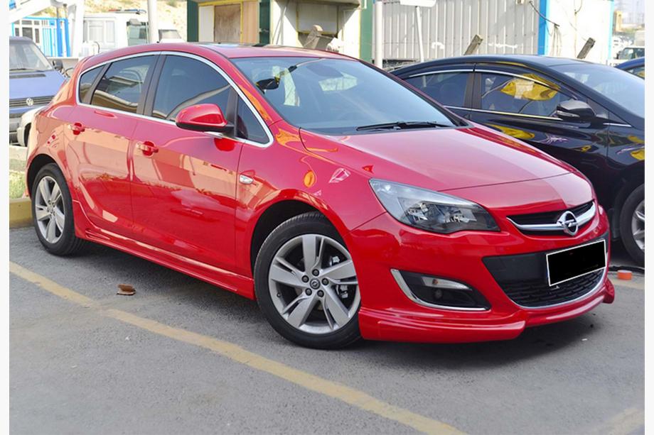 Opel Astra J 2009-2015 гг. Передний спойлер-лапа DPT V-3 (Грунт под покраску) Image
