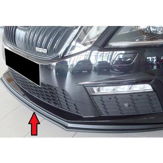 Передний лип-спойлер DPT V-2 (2017-2019 RS, Черный Глянец) Skoda Octavia III A7 2013-2019 гг. фото 1