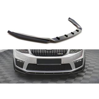 Передний лип-спойлер DPT V-2 (для RS, 2013-2017, черный глянец) Skoda Octavia III A7 2013-2019 гг. фото 1