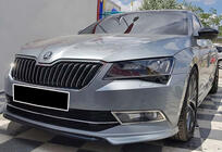 Skoda Superb 2015-2024 гг. Передний лип-спойлер DPT V-1 (2015-2020, Черный Глянец) фото 1