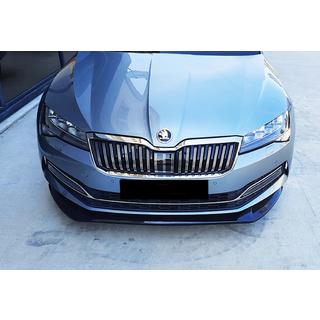 Передний сплиттер DPT V-3 (2015-2020, Черный Глянец) Skoda Superb 2015-2024 гг. фото 2