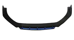 Универсальная передняя губа DPT Blue V-2 (ABS, черный глянец) фото 1