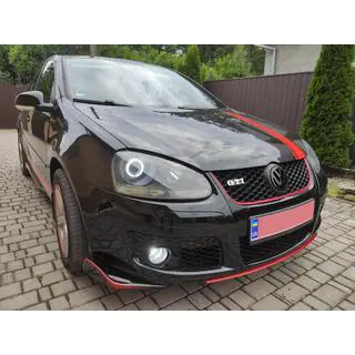 Передний лип DPT V-2 (для GTI, Черный Глянец) Volkswagen Golf 5 2003-2009 гг. фото 4