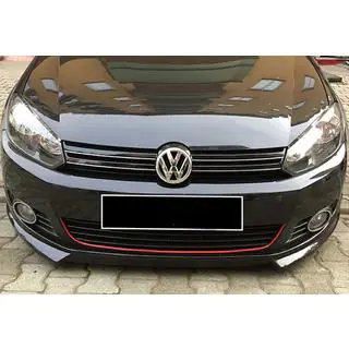 Передний лип DPT V-2 (под покраску) Volkswagen Golf 6 2008-2014 гг. фото 1