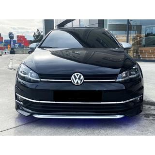 Передний лип-спойлер DPT V-1 (для штатного бампера, 2017-2019, грунтованный под покраску) Volkswagen Golf 7/E-Golf 2012-2020 гг. фото 2