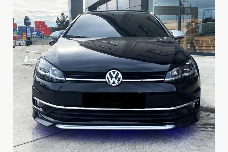 Volkswagen Golf 7/E-Golf 2012-2020 гг. Передний лип-спойлер DPT V-1 (для штатного бампера, 2017-2019, грунтованный под покраску) Фото 2