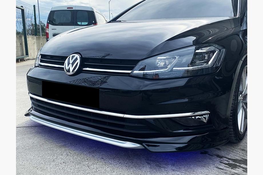 Volkswagen Golf 7/E-Golf 2012-2020 гг. Передний лип-спойлер DPT V-1 (для штатного бампера, 2017-2019, грунтованный под покраску) Image