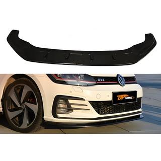 Передний сплиттер DPT V-1 (для GTI, 2017-2019, черный глянец) Volkswagen Golf 7/E-Golf 2012-2020 гг. фото 1