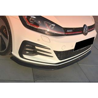 Передний лип-спойлер DPT V-2 (для GTI, 2017-2019, черный глянец) Volkswagen Golf 7/E-Golf 2012-2020 гг. фото 3