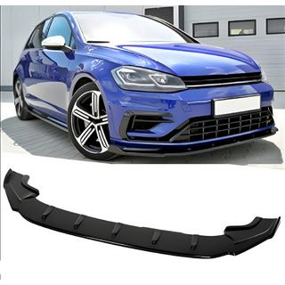 Передний лип-спойлер DPT V-4 (для R / R-Line HB, 2017-2019, черный глянец) Volkswagen Golf 7/E-Golf 2012-2020 гг. фото 1