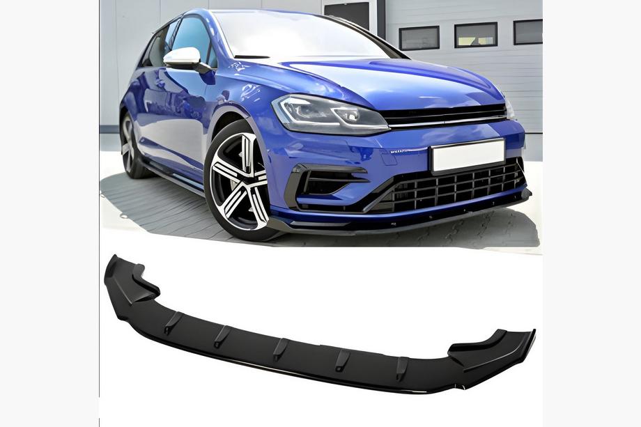 Volkswagen Golf 7/E-Golf 2012-2020 гг. Передний лип-спойлер DPT V-4 (для R / R-Line HB, 2017-2019, черный глянец) Image