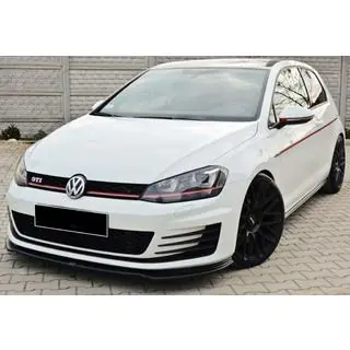 Передний сплиттер DPT V-2 (для GTI, 2012-2017, черный глянец) Volkswagen Golf 7/E-Golf 2012-2020 гг. фото 2
