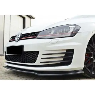 Передний сплиттер DPT V-2 (для GTI, 2012-2017, черный глянец) Volkswagen Golf 7/E-Golf 2012-2020 гг. фото 1