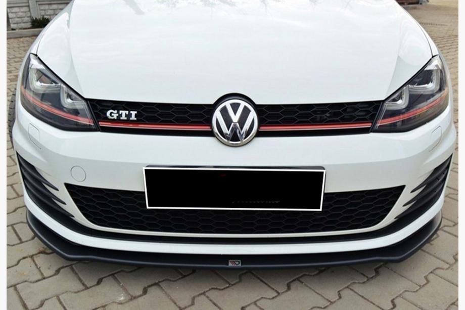 Volkswagen Golf 7/E-Golf 2012-2020 гг. Передний сплиттер DPT V-2 (для GTI, 2012-2017, черный глянец) Фото 3