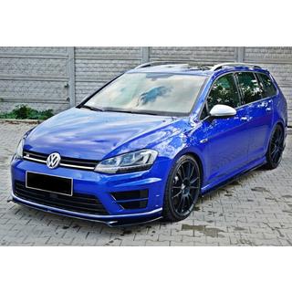Передний сплиттер DPT V-2 (для R / R-Line HB, 2012-2017, черный глянец) Volkswagen Golf 7/E-Golf 2012-2020 гг. фото 1