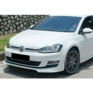 Передний лип DPT V-5 (для штатного бампера, 2012-2017, черный глянец) Volkswagen Golf 7/E-Golf 2012-2020 гг. фото 1