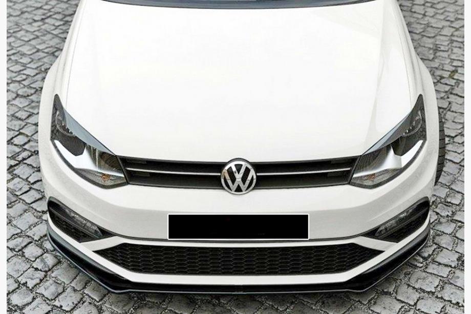 Volkswagen Polo 2010-2017 гг. Передний спойлер-лапа DPT (для GTI, 2014-2017, черный глянец) Фото 4