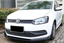 Volkswagen Polo 2010-2017 гг. Передний лип DPT V-2 (Черный Глянец) фото 2