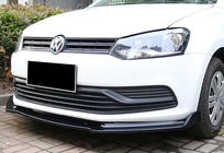 Volkswagen Polo 2010-2017 гг. Передний лип DPT V-2 (Черный Глянец) фото 4