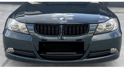 BMW 3 серия E90/E91 2005-2011 гг. Решетки радиатора M-Look (для E-90/91, 2005-2008, Черный Глянец) фото 5