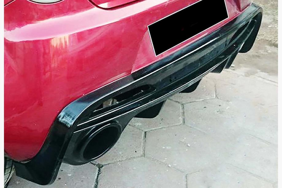 Alfa Romeo MiTo 2008-2018 гг. Задний диффузор DPT (Черный Глянец) Image