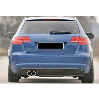 Задний диффузор DPT (2008-2010, Черный Глянец) Audi A3 2003-2012 гг. фото 3