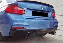 BMW 2 серия F22/F23 2014-2021 гг. Задний диффузор DPT (Черный Глянец) фото 5