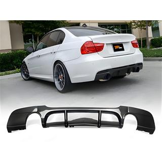 Задний диффузор DPT V-4 (для E90 M-Sport, Черный Глянец) BMW 3 серия E90/E91 2005-2011 гг. фото 1