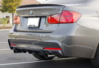 BMW 3 серия F30/F31 2012-2019 гг. Задний диффузор DPT V-4 (для M-Performance, Черный Глянец) фото 1