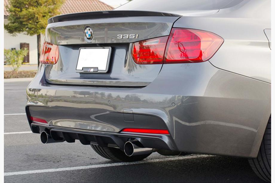 BMW 3 серия F30/F31 2012-2019 гг. Задний диффузор DPT V-4 (для M-Performance, Черный Глянец) Image