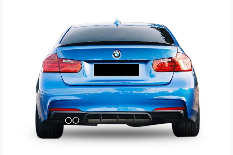 BMW 3 серия F30/F31 2012-2019 гг. Задний диффузор DPT V-5 (для M-Performance, Черный Глянец) Фото 1