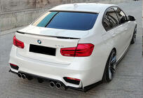 BMW 3 серия F30/F31 2012-2019 гг. Задний диффузор DPT V-1 (для M3, Черный Глянец) фото 2