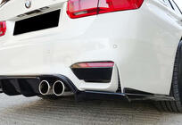 BMW 3 серия F30/F31 2012-2019 гг. Задний диффузор DPT V-1 (для M3, Черный Глянец) фото 6