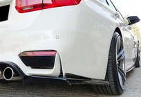 BMW 3 серия F30/F31 2012-2019 гг. Задний диффузор DPT V-1 (для M3, Черный Глянец) фото 7