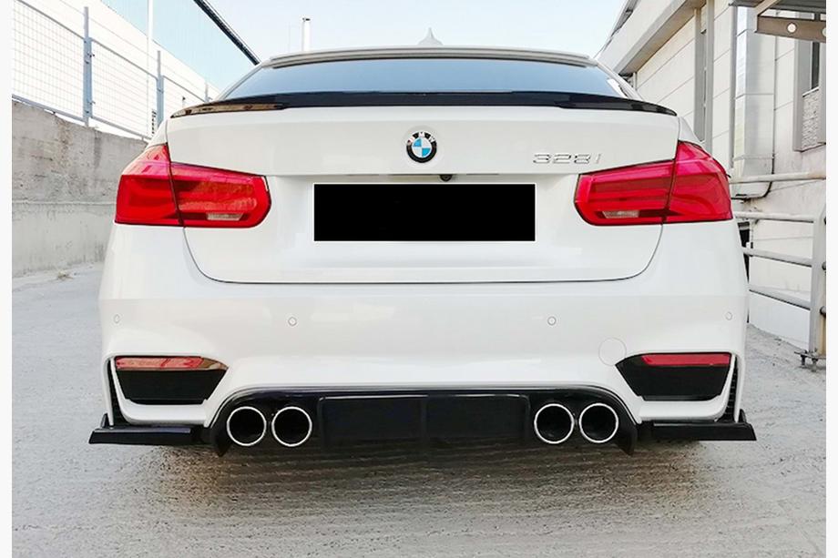 BMW 3 серия F30/F31 2012-2019 гг. Задний диффузор DPT V-1 (для M3, Черный Глянец) Image