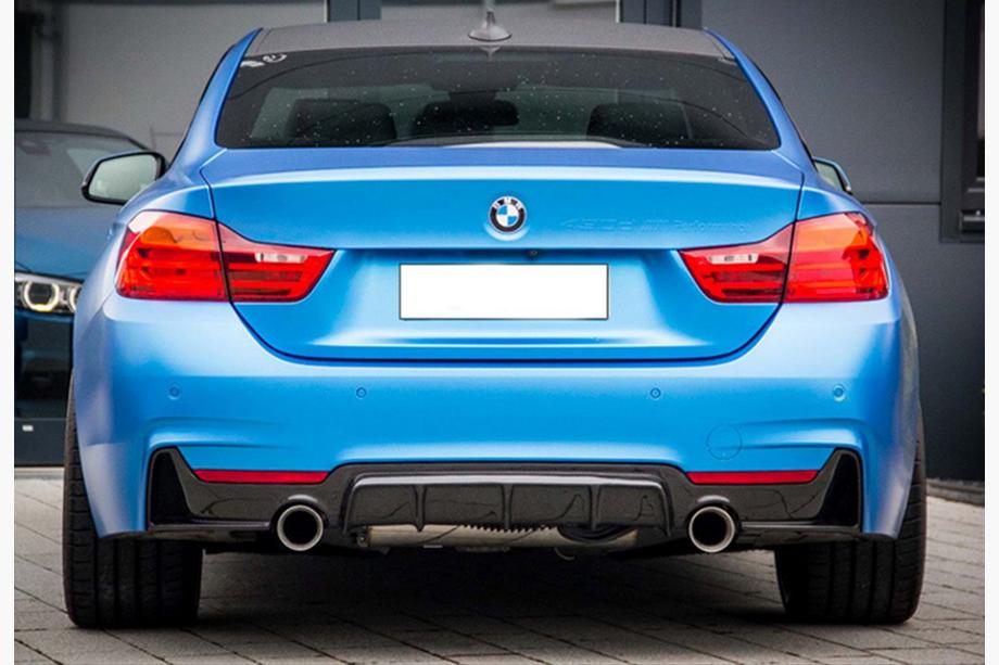 BMW 4 серия F32/F33/F36 2012-2020 гг. Задний диффузор DPT V-1 (для M-Performance, Черный Глянец) Фото 1