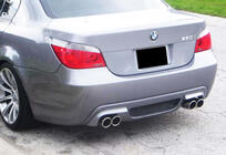 BMW 5 серия E60/E61 2003-2010 гг. Задний диффузор DPT (для M-5, Черный Глянец) фото 2