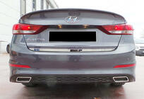 Hyundai Elantra (AD) 2015-2020 гг. Задний Диффузор DPT V-1 (Черный Глянец) фото 3
