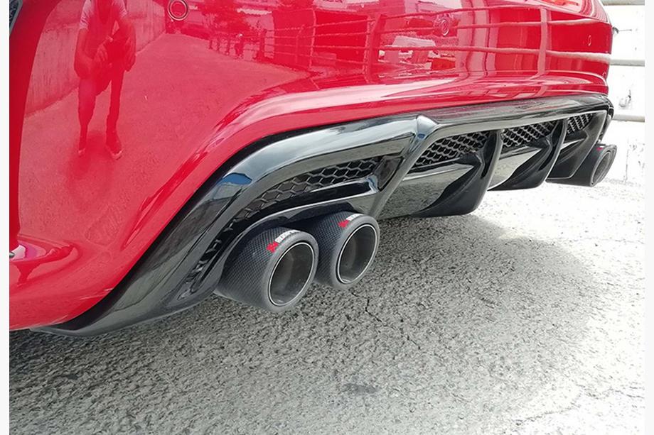 Mercedes A-class W176 2012-2018 гг. Задний диффузор DPT (2012-2015, для Brabus, Черный Глянец) Фото 2